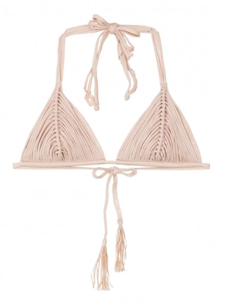 Haut de maillot de bain triangle Seashell Nude - PilyQ