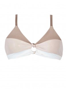 Haut de maillot de bain bandeau Seashell tricolore - PilyQ