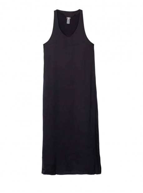 Robe de plage longue noire Robin Midnight - PilyQ