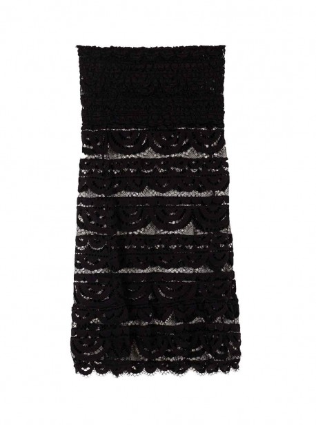 Robe de plage courte / Jupe en dentelle noire Midnight - PilyQ