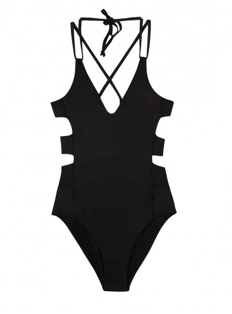 Maillot de bain 1 pièce noir Zoe Midnight - PilyQ