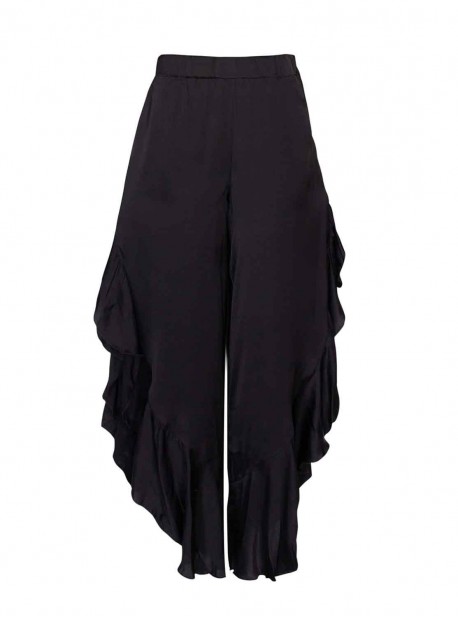 Jupe de plage longue noire Halsey Midnight - PilyQ