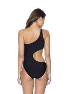 Maillot de bain 1 pièce asymétrique noir Midnight - PilyQ