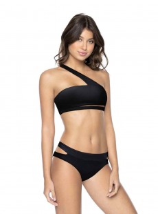 Brassière de bain asymétrique noire Midnight - PilyQ