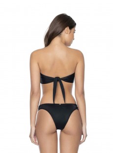 Haut de maillot de bain bandeau noir V Lace Midnight - PilyQ 