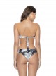 Culotte de bain échancrée à nouer noire et blanche Nassau - PilyQ