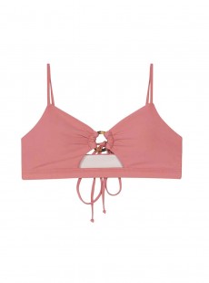 Haut de maillot de bain balconnet rose Lotus - PilyQ