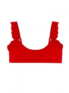 Haut de maillot de bain brassière Red Coral Rouge - PilyQ