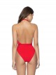 Maillot de bain 1 pièce échancrée Red Coral Rouge - PilyQ
