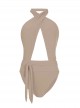 Maillot 1 pièce échancré Oyster Beige - PilyQ