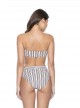 Haut de maillot de bain Bandeau à rayures Harbour Stripe - PilyQ