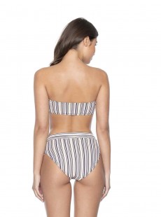 Haut de maillot de bain Bandeau à rayures Harbour Stripe - PilyQ