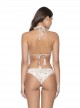 Haut de maillot de bain triangle Cobra blanc à motif - PilyQ