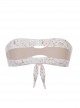 Haut de maillot de bain bandeau Cobra blanc à motif - PilyQ