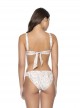 Haut de maillot de bain balconnet Cobra blanc à motif - PilyQ