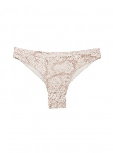 Culotte de bain échancrée Cobra blanc à motifs - PilyQ