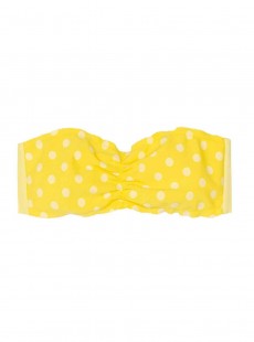 Haut de maillot de bain bandeau Jaune Yellow Dot - PilyQ