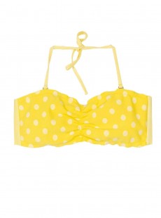 Haut de maillot de bain bandeau Jaune Yellow Dot - PilyQ
