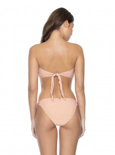 Haut de maillot de bain bandeau Island Blue Bleu Blanc Rose - PilyQ