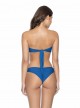 Haut de maillot de bain bandeau Island Blue Bleu Blanc Rose - PilyQ