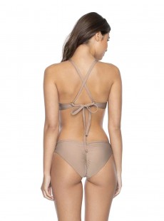 Haut de maillot de bain bandeau Seashell tricolore - PilyQ