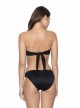 Haut de maillot de bain bandeau noir Black Pearl - PilyQ
