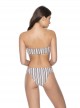 Culotte de bain rayée échancrée Harbour Stripe - PilyQ