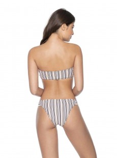 Culotte de bain rayée échancrée Harbour Stripe - PilyQ