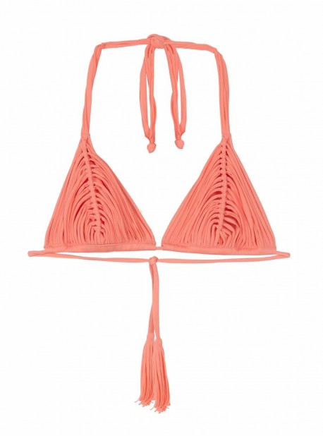 Haut de maillot de bain triangle rose Guava Isla - PilyQ