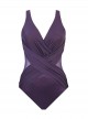 Maillot de bain gainant Crossover Prune - Illusionists - "M" - Miraclesuit swimwear