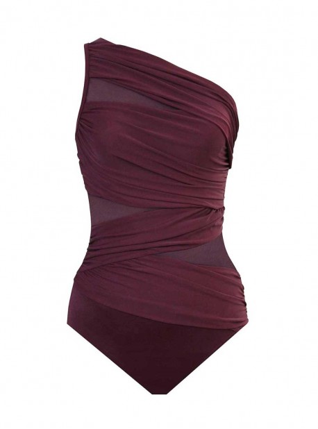 Maillot de bain gainant Jena Bordeaux - Network - "M" - Miraclesuit Swimwear