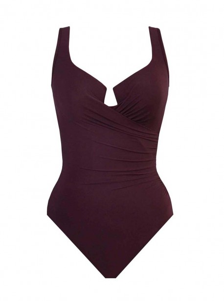 Maillot de bain gainant Escape Bordeaux - Must haves -  "M" -Miraclesuit Swimwear