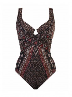 Maillot de bain gainant Criss Cross Escape Bronze - Byzantium - "M" - Miraclesuit swimwear