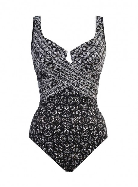 Maillot de bain 1 pièce gainant Criss Cross Escape - Incan Treasur - " M " - Miraclesuit Swimwear