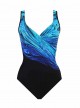 Maillot de bain gainant It's a Wrap - Blue Pointe -"M" -Miraclesuit Swimwear
