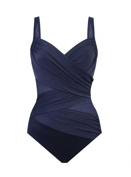 Maillot de bain gainant Madero Bleu Marine - Net Work - "W" - Miraclesuit swimwear