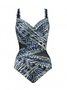 Maillot de bain 1 pièce gainant Madero imprimé vert - Monteverde - " M " - Miraclesuit Swimwear