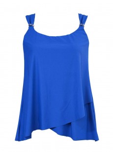 Dazzle Tankini Top Bleu- Razzle Dazzle - "M" - Miraclesuit Swimwear