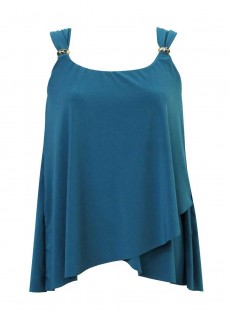 Tankini Dazzle Bleu Canard - Razzle Dazzle -  "M" -Miraclesuit Swimwear