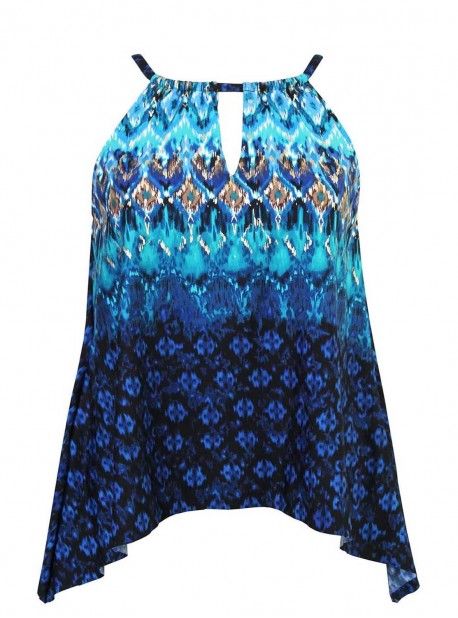 Tankini Peephole - Sunset cay - "M" - Miraclesuit Swimwear 