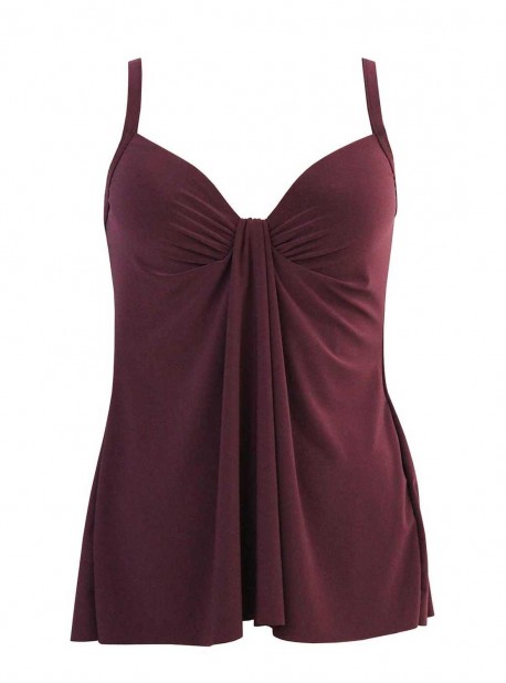 Tankini Marina bordeaux - So Riche - "M" - Miraclesuit swimwear