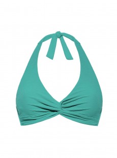 Haut de maillot de bain tour de cou - Rib Esmerald - Cyell