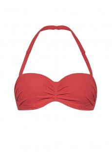 Haut de maillot de bain bandeau - Rib Coral - Cyell