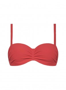 Haut de maillot de bain bandeau - Rib Coral - Cyell