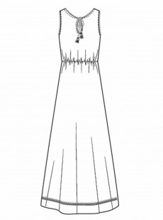 Robe Longue Blanc - Sunrise - Cyell