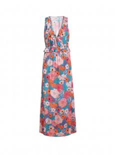 Robe de plage longue à volants - California Dream - Cyell