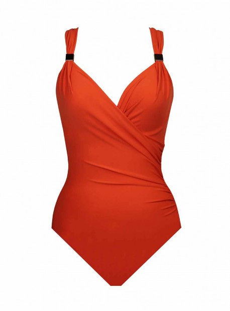 Maillot de bain gainant Siren Orange - Razzle Dazzle - "M" - Miraclesuit swimwear