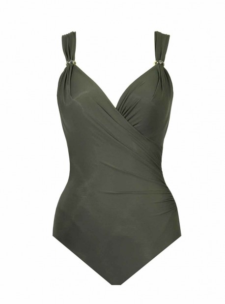 Maillot de bain gainant Siren Vert - Razzle Dazzle - "M" - Miraclesuit swimwear