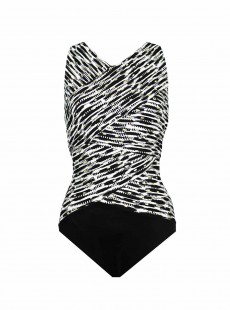 Maillot de bain gainant Brio Bi-colore noir - Pyrite - "M" - Miraclesuit swimwear