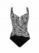 Maillot de bain gainant Layered Escape Bi-colore noir - Pyrite - "M" - Miraclesuit swimwear